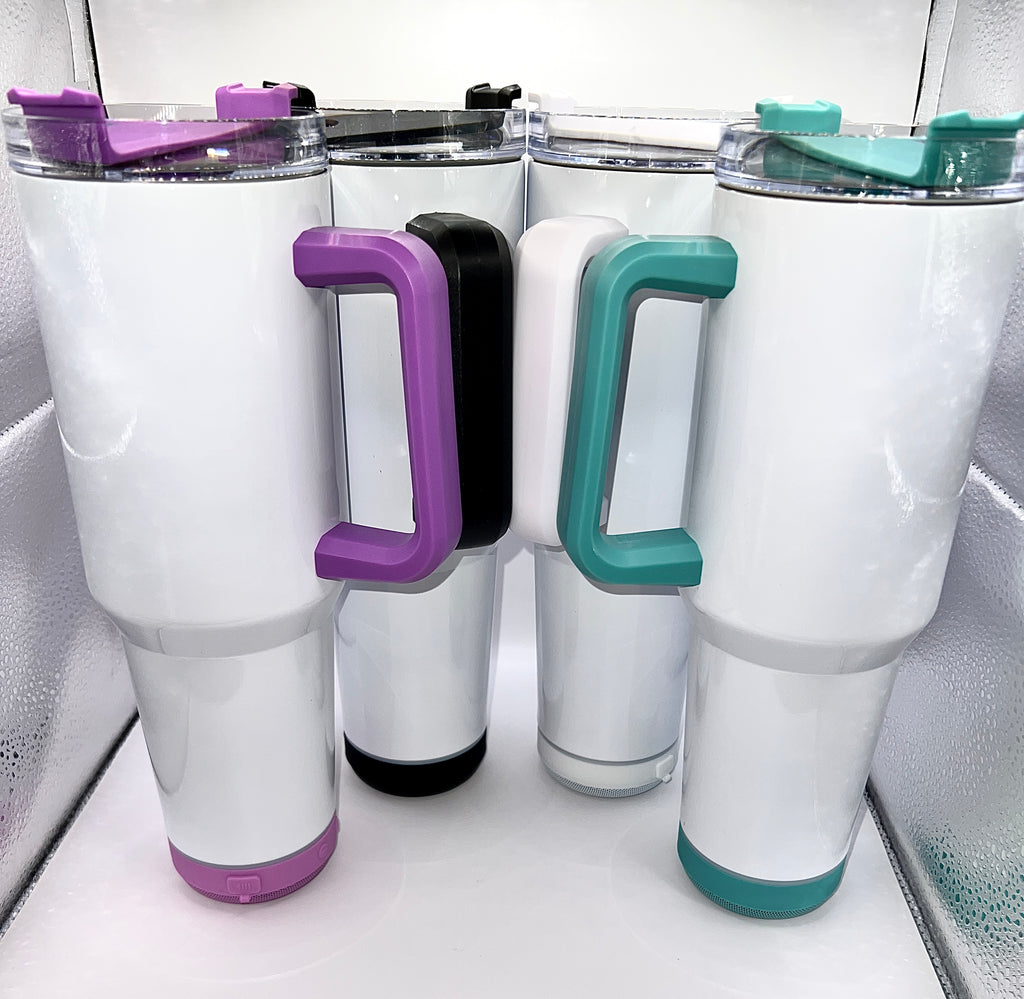 Tumbler Bomber BLUETOOTH Speaker 40oz Insulated Mug with Handle