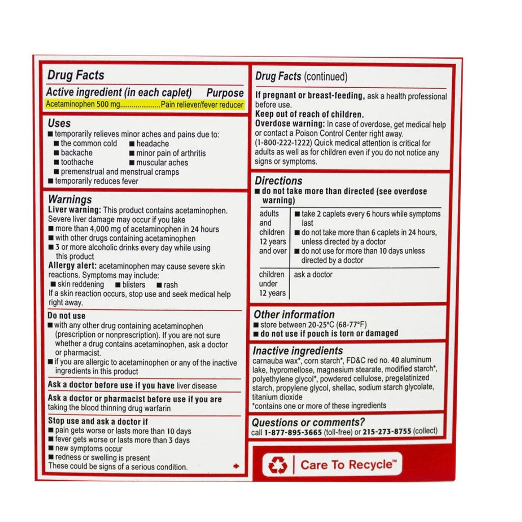 Pain Relief-Advil or Tylenol