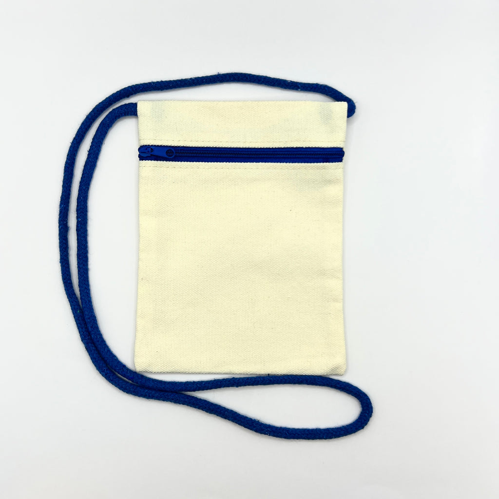 Zipper Canvas Neck Tote