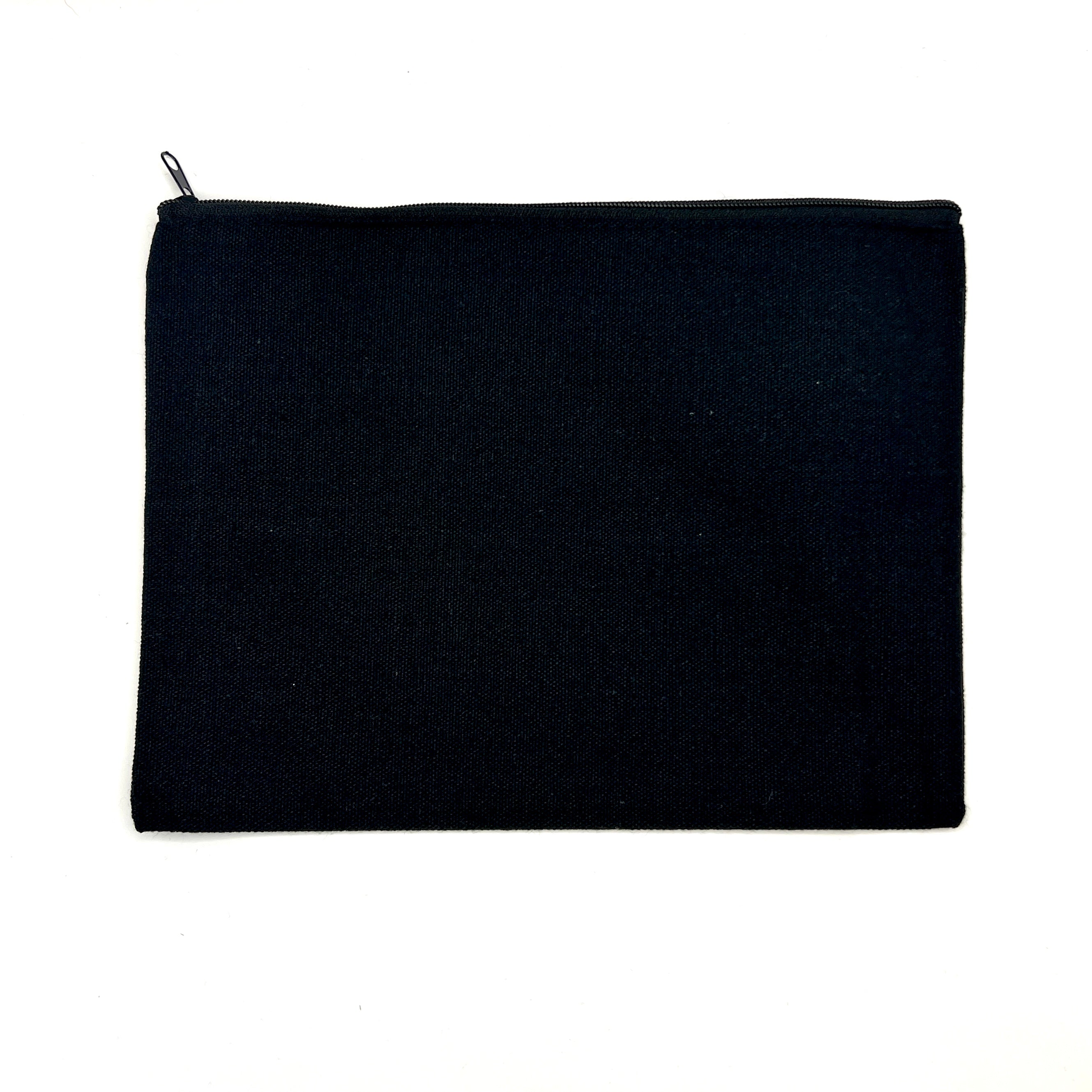 Zipper Pouch Large Case-Black Canvas