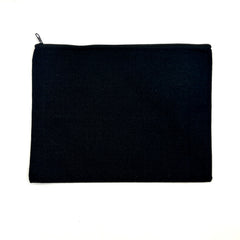 Zipper Pouch Large Case-Black Canvas